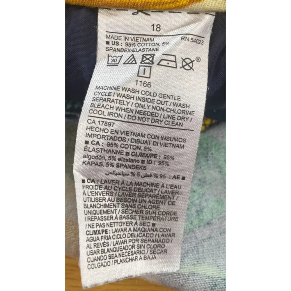 Old Navy Women's Size 18  Banana Lime Tropical Pixie Ankle Pants - Picture 11 of 13